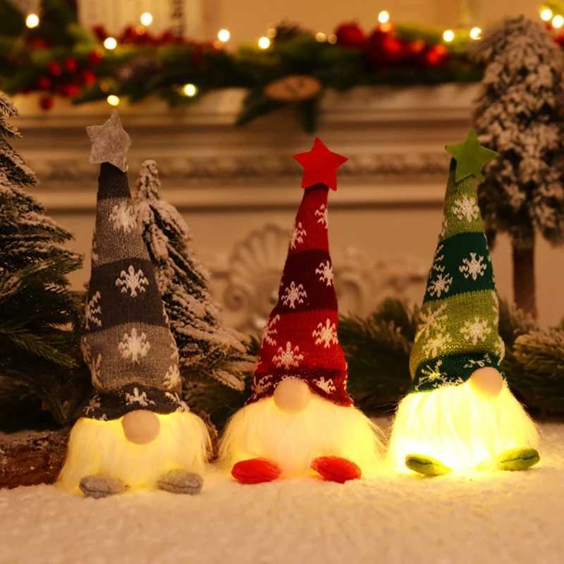 Decorations 6 Styles Glowing Gnome Faceless Doll Merry Home Decoration Navidad Natal Gift New Year Christmas Gifts Q240829
