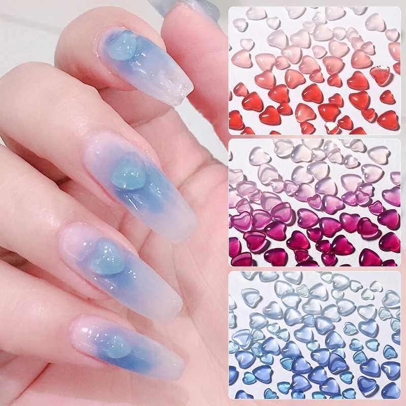 100/50/20 Mixed Size Love Jewelry Nail Charm Heart shaped Nail Art Decoration 3D Butterfly Nail Accessories W240829