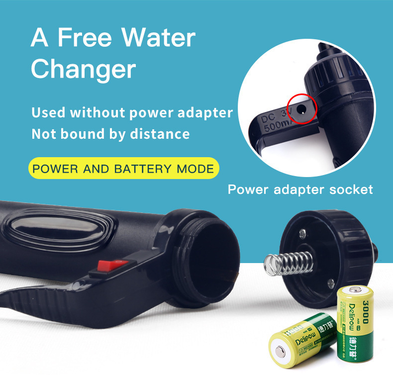 Electric Water Changer Vacuum Siphon Pump Waste Removal Gravel Cleaner Water Change Pump Aquarium Fish Tank Pipe Filters Tools