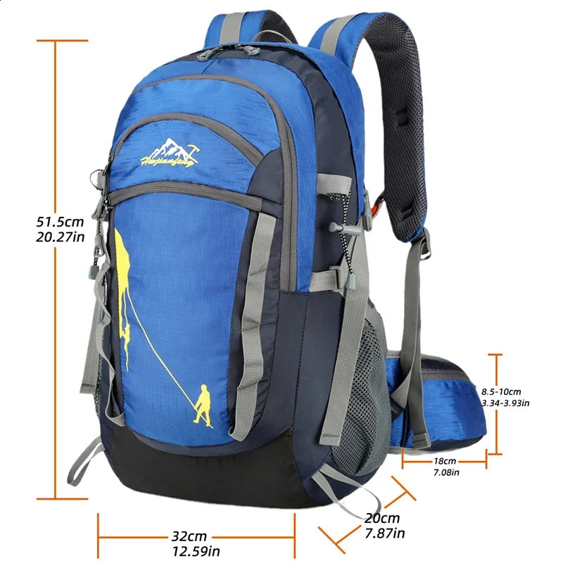 Outdoor Sports Short Distance Trip Backpack Mountaineering Duffel Bag Camping Travel Knapsack Climbing Hiking Hydration Rucksack 240828