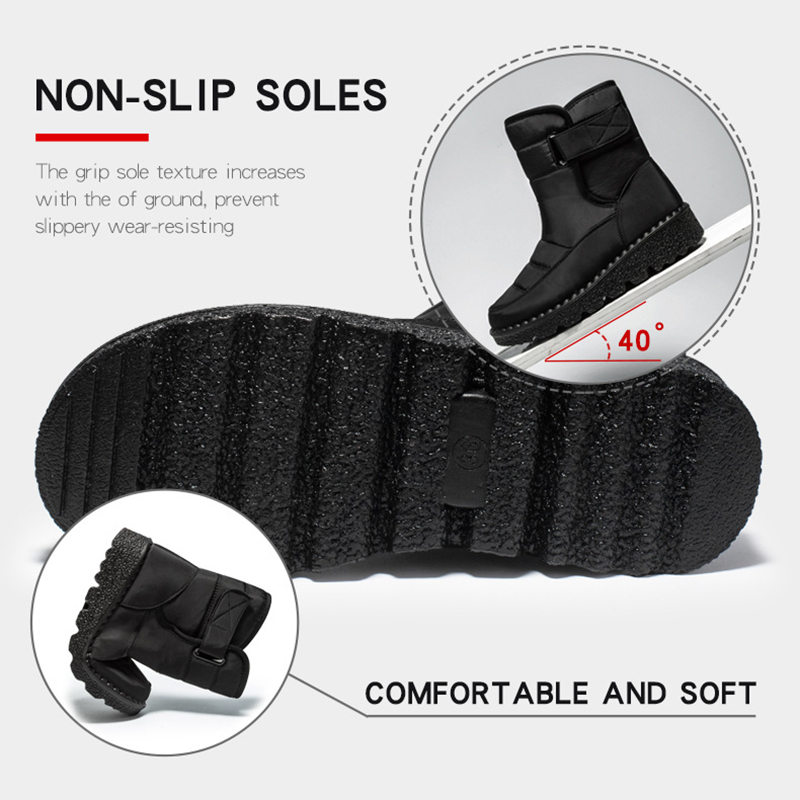 Plush Thicken Snow for Women Keep Warm Waterproof Winter Boots Woman Comfortable Non-Slip Ankle Botas Cotton Shoes Size 44 0c8b Comtable