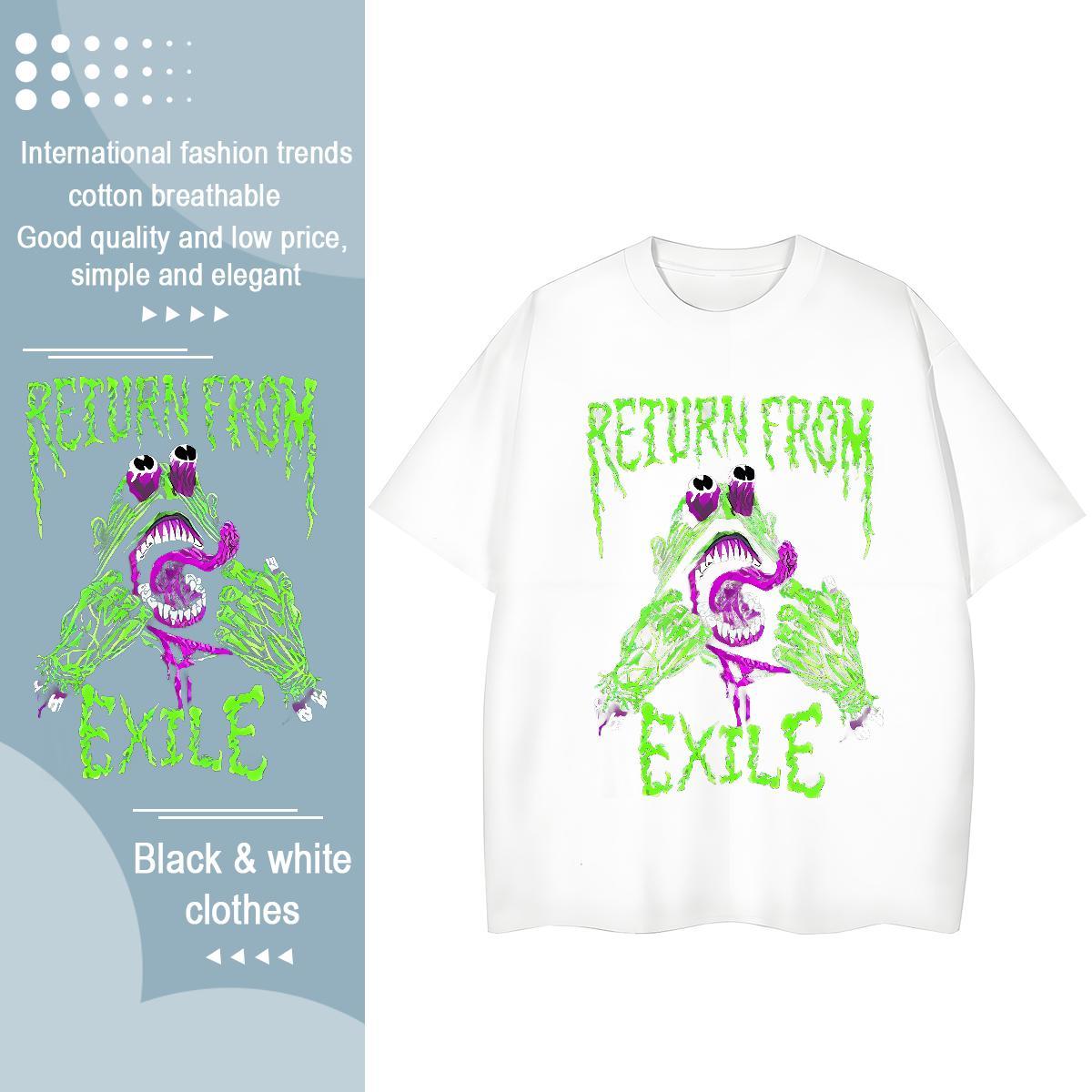 Female Unisex Tshirts 230g Pure Cotton exile Sport Woman T Shirts Short sleeve Soft Anime Clothings