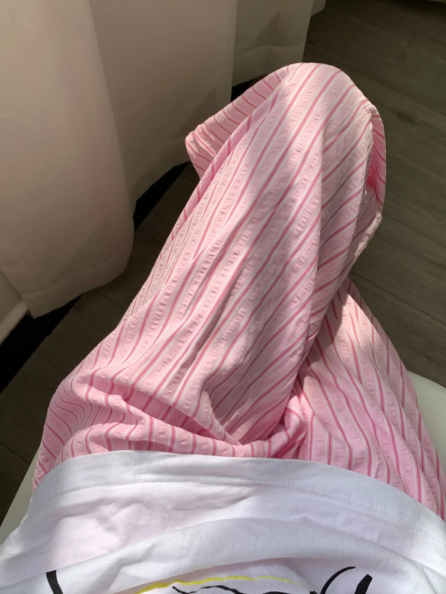 Striped Korean Casual Drawstring Straight Pant Summer Women Loose Holiday Pants Perppy Sweet Pink High Waist Office Trousers 240829