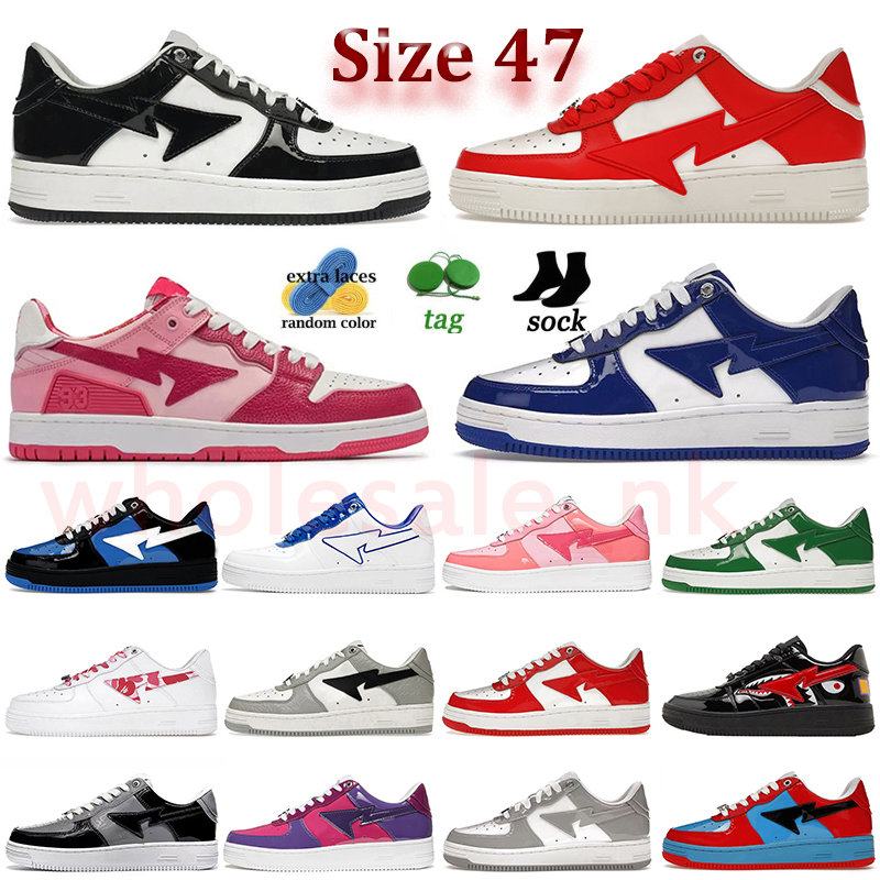 2024 designer men women casual shoes Top Fashion Low Flat Camo Patent Leather womens trainers sports sneakers plate-forme jogging size 47