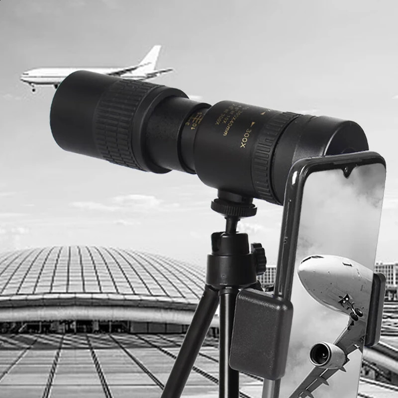 10-300X Zoom Powerful Binoculars Long Range Professional Monocular Telescope HD 4K High Quality BAK4-Prisms Portable for Camping 240828