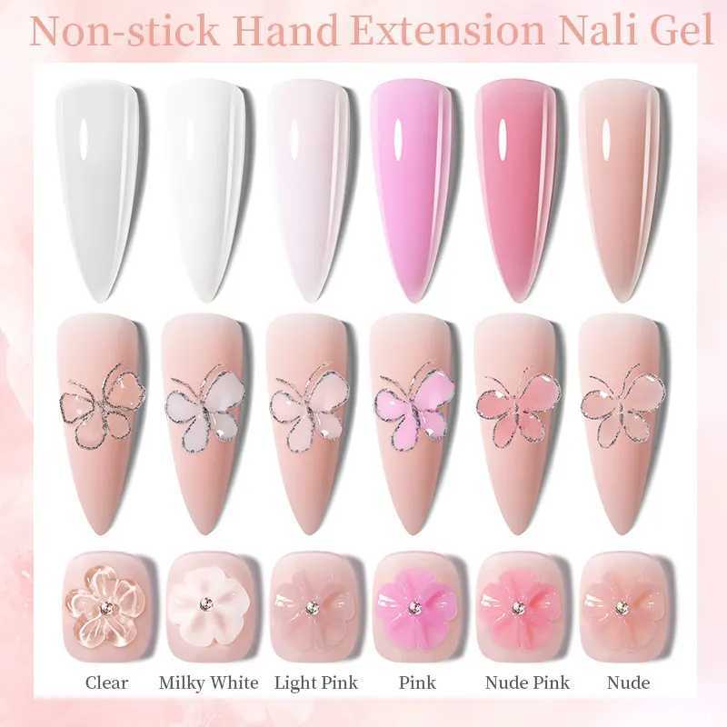 LILYCUTE 8ML rodless manual extension hard gel nail polish for DIY 3D carved pattern nail art shape solid gel varnish W240829