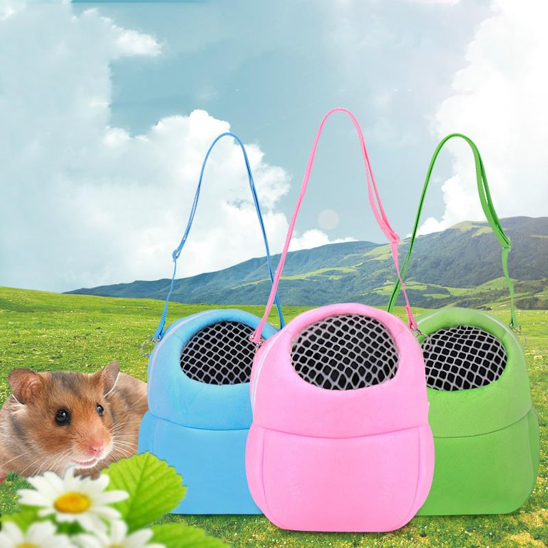 Pet Backpack Outing Portable Squirrel Chinchilla Dutch Pig Cotton Nest Mesh Breathable Hamster Shoulder Bag Cat Carrier