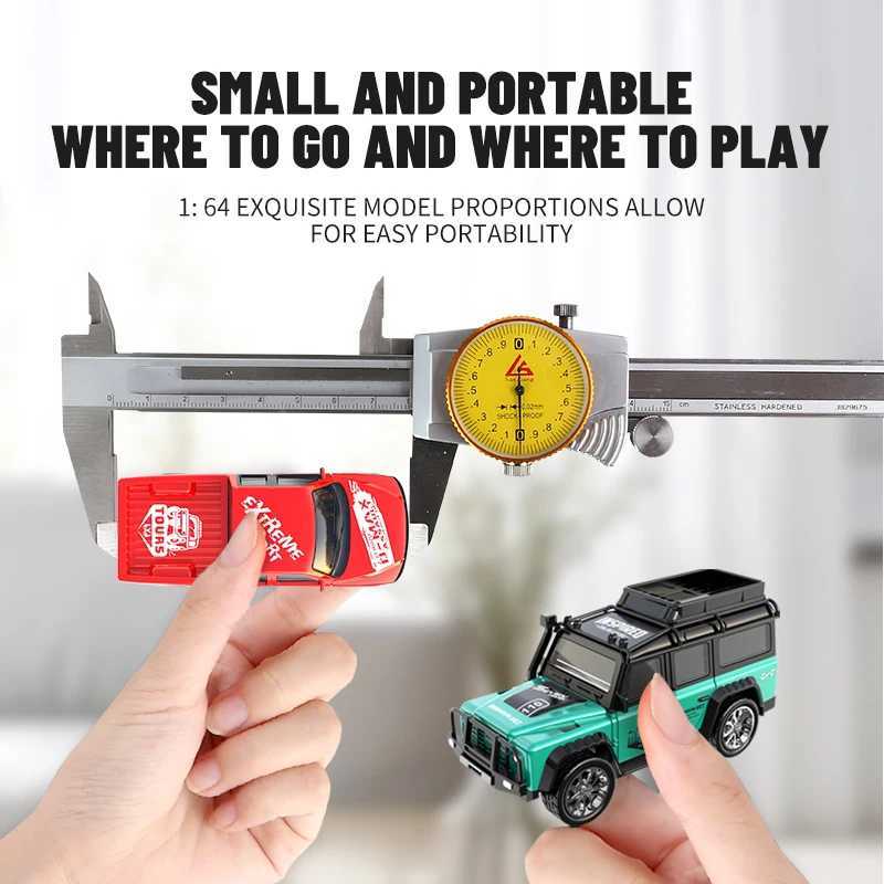 1 64 alloy proportional remote control model number 2.4GHz mini analog RC car with trailer SUV drift electric gift W240829