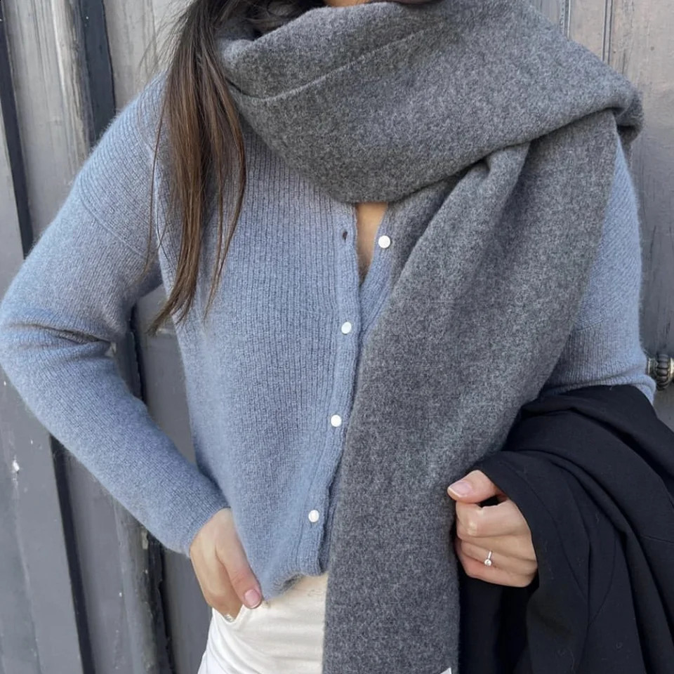 ZESSAM Solid Color Jacquard Knit Cardigans ONeck Long Sleeve Buttons Loose Female Sweater Casual Classic Cozy Lady Tops 240827