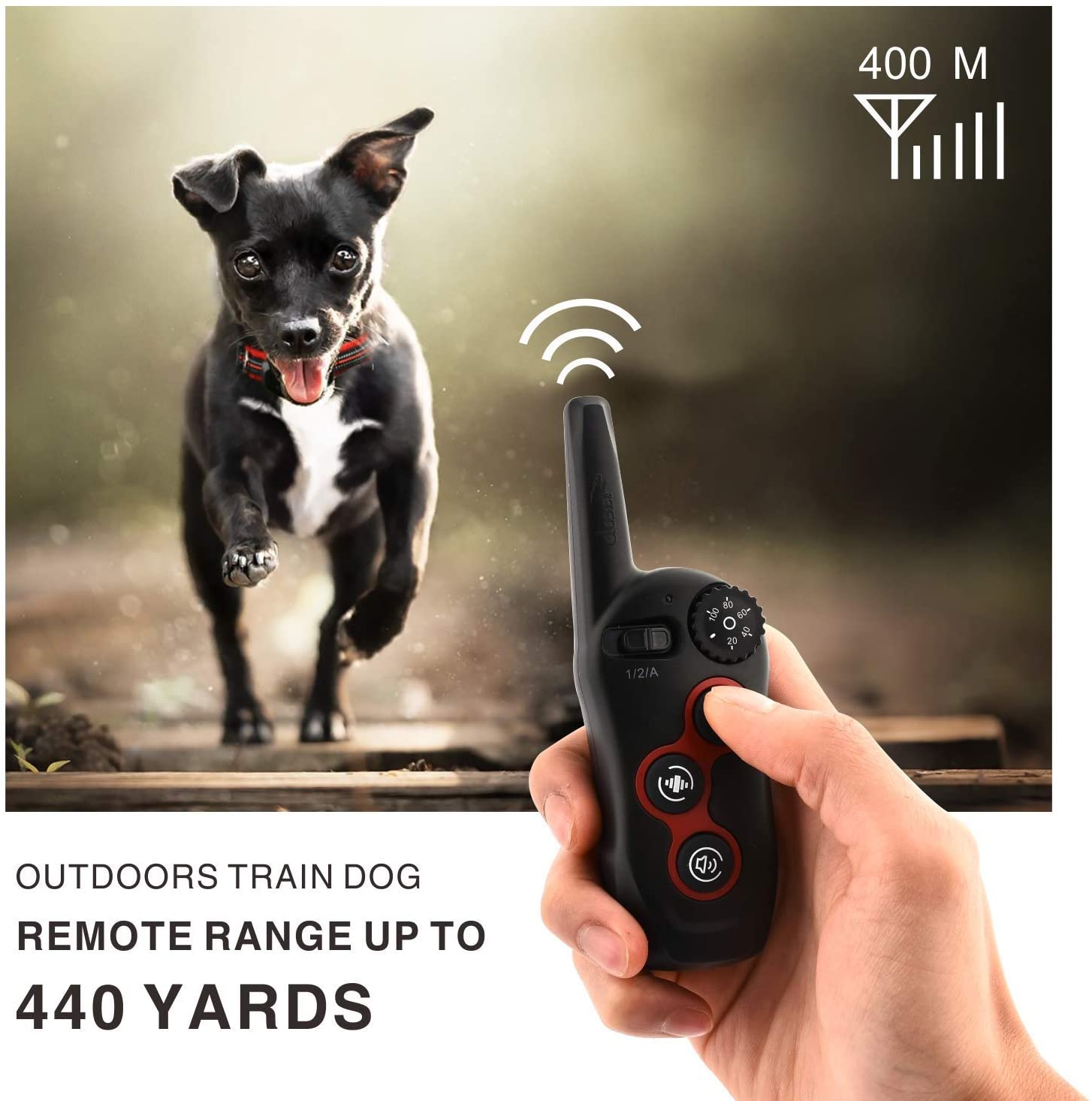 2 In 1 Pet Dog Training Collar & Automatic Anti Bark 1300FT Remote Vibration Shock Rechargeable Waterproof Auto Anti Bark Collar