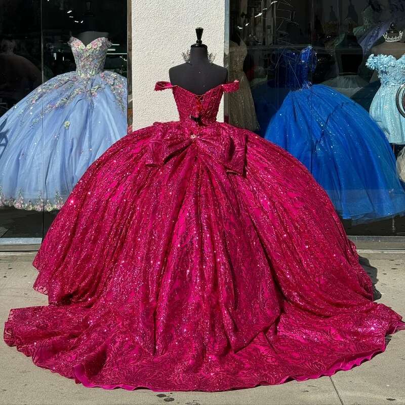 Red Ball Gown quinceanera Dress 2024 Long Train Ruffle Princess Lace Beads Tulle Vestidos De 15 Birthday Party Sweet