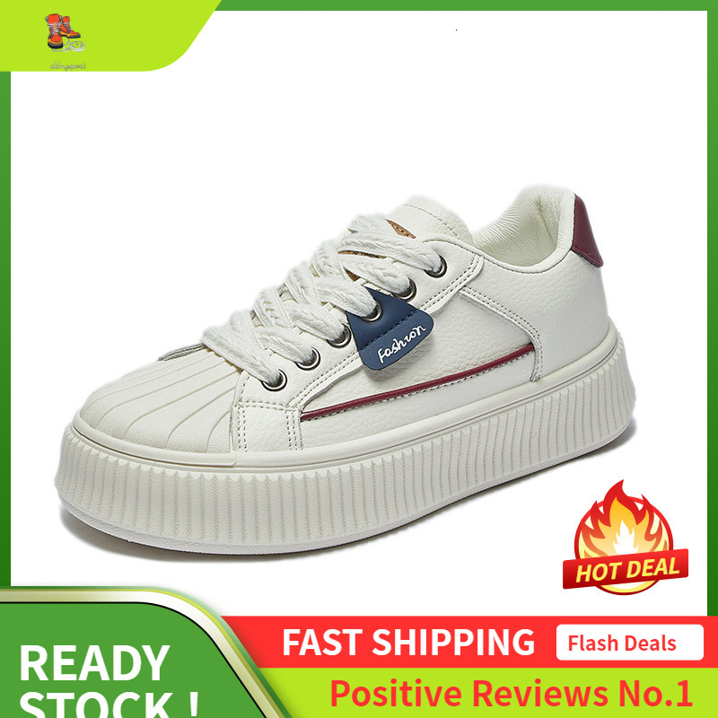 Ddmysports Spring New White Shoes Korean Edition Ins Sports Running Female Students Thick Bottom Eight Increase Leisure Street Photo OUTDOOR