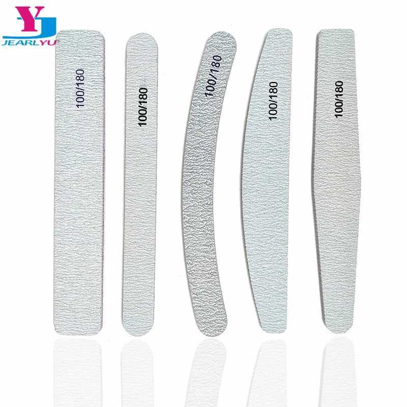 Five professional nail files 100/180 gel varnish set rubber polishing surface sander W240829