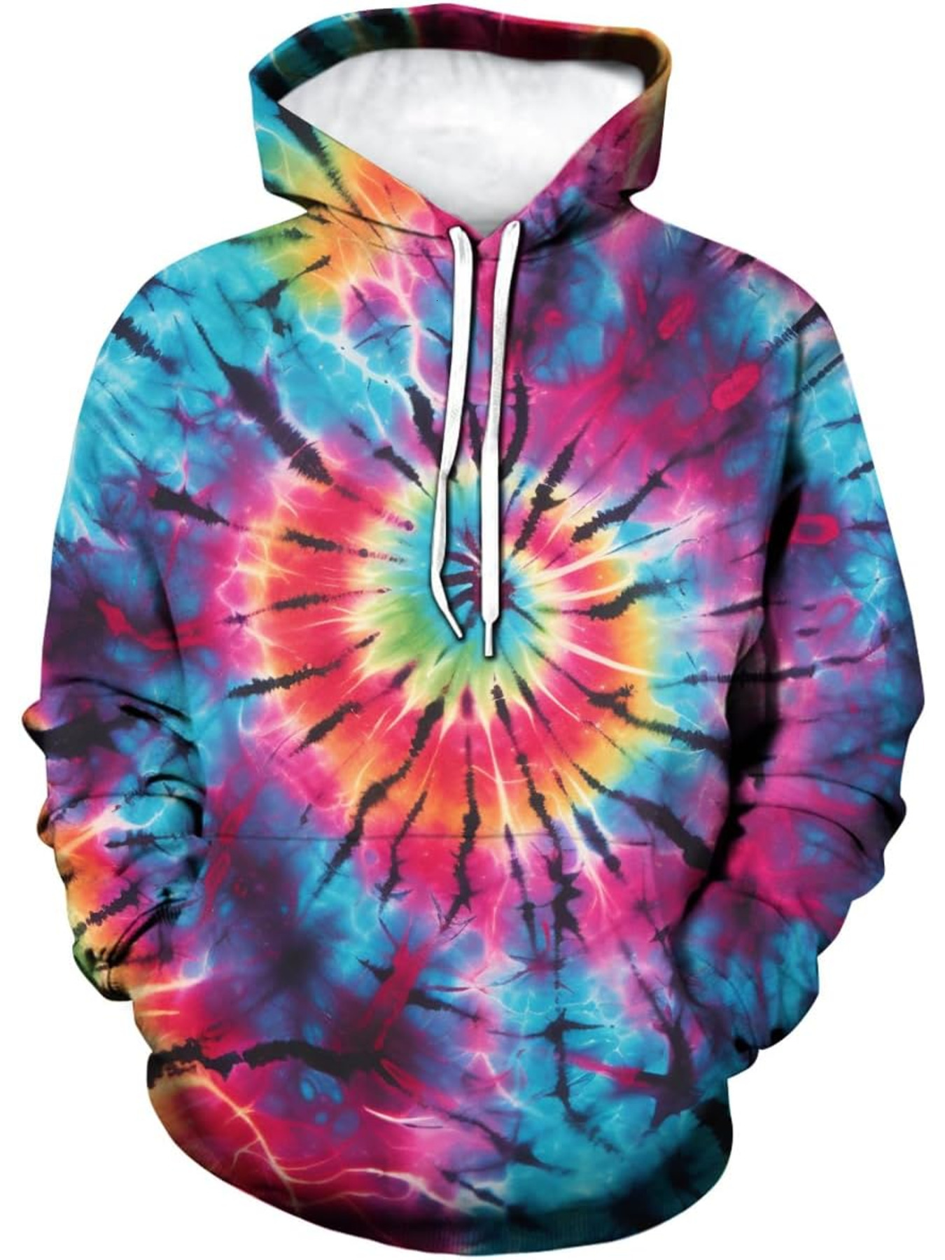 Hoodie for Mens Womens Creative Tie Dye Pattern Hoodies Colorful Hoodies Sweatshirt Pullover Graphic Hoodies sweatshirt Pullover Long Sleeve