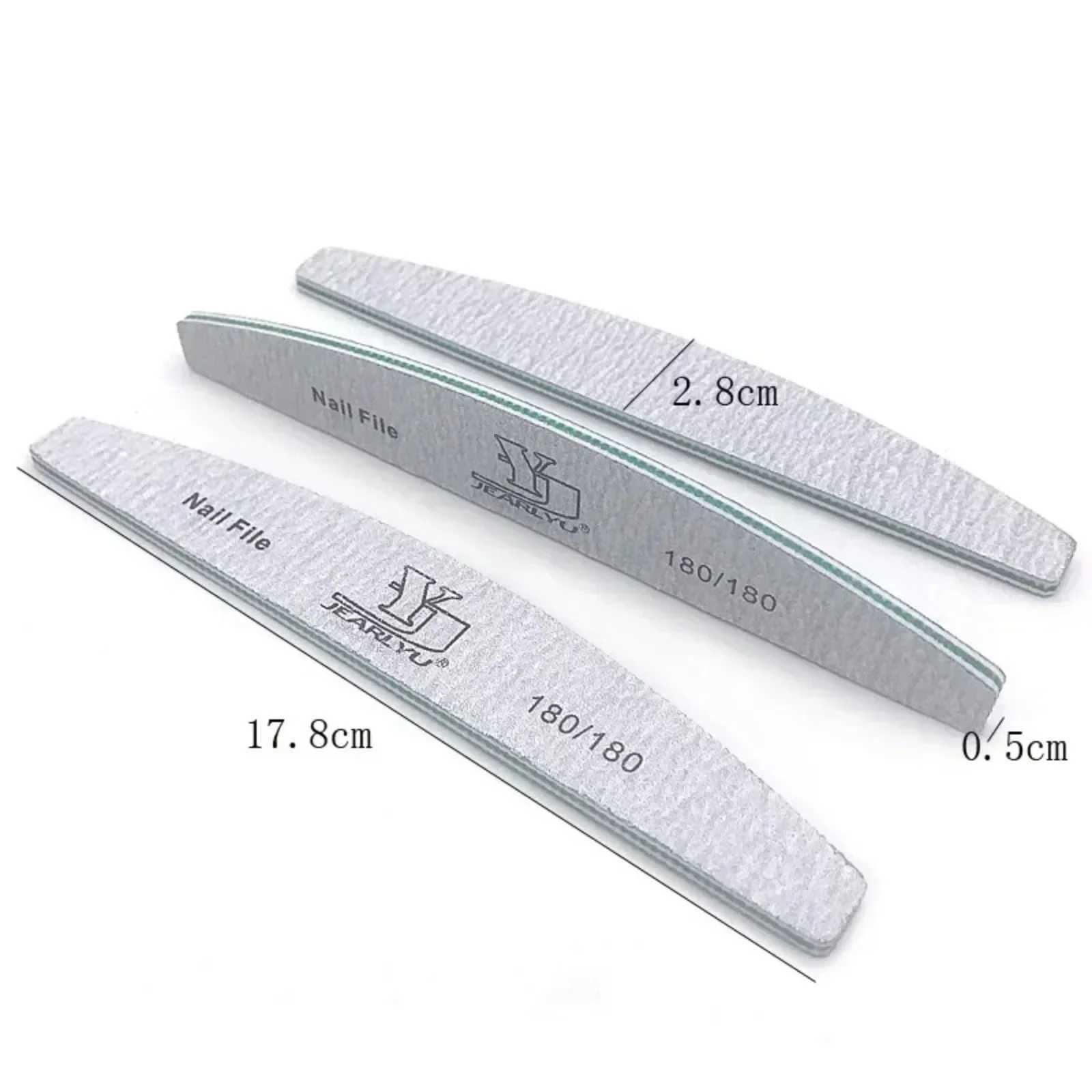 1 Nagelvijl 80 100 150 180 240 Gravel Nail File Moon Style Nail Polishing File Set Lime A Ongles Professional Nail File W240829