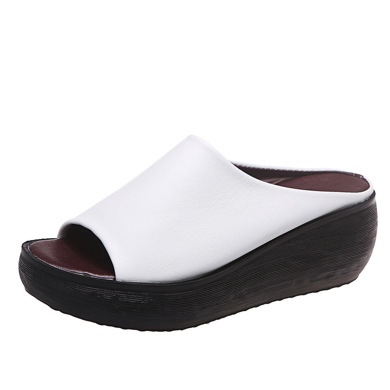 Women Sandals Peep Toe Platform Sandals For Summer Shoes Women Wedge Sandal Soft Bottom Heels Slippers Women Summer Footwear