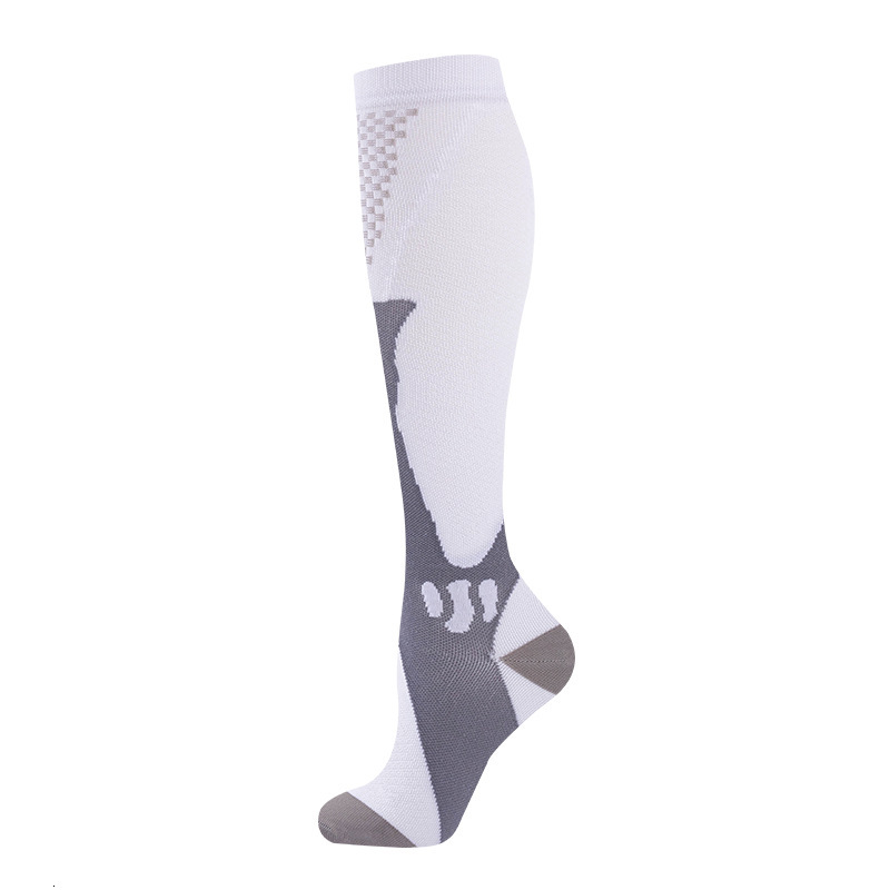 Nylon pressure long tube fitness, outdoor running cycling socks, quick drying, breathable, men's and women's compression calf socks