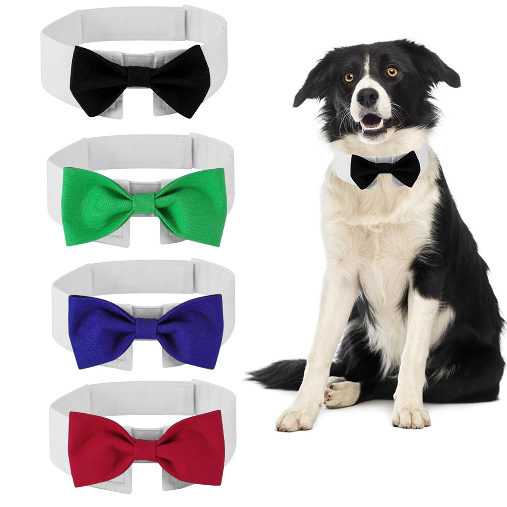 Pet Dog Cat Formal Necktie Tuxedo Bow Tie Collar for Dog & Cat Pet Accessories for Wedding Holiday and Party Gift