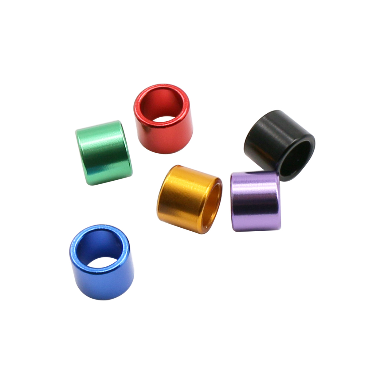 100 Pcs ID 8mm Height 9mm 6 Colors Straight Unnumbered Aluminum Pigeon Bird Foot Ring Outdoor Flight Training Competition Carry