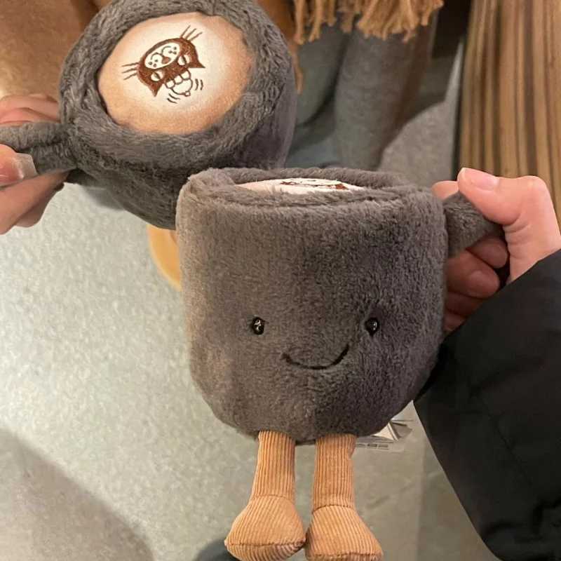 Jelly Cat Plush Fun Coffee Cup Cute Plush Toy Soothing Sleep Plush Doll Fashion Gift Plush Doll Cute Backpack Plush Pendant W240827