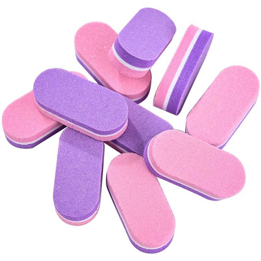 20/40 pieces of mini nail file blocks with 100/180 grit sponge buffer solution used for double-sided DIY salon processing tools of acrylic nail buffer