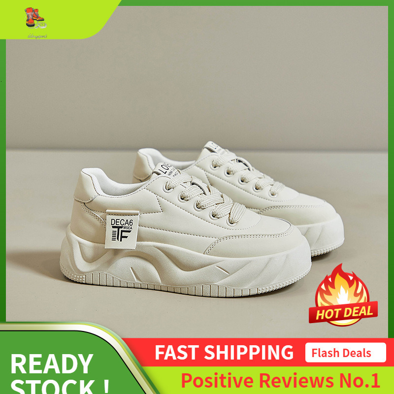 Ddmysports Winter Little White New Korean Edition Instagram Female Student Eightening Sports Board Shoes Trendy Leisure Street Shoot KT OUTDOOR