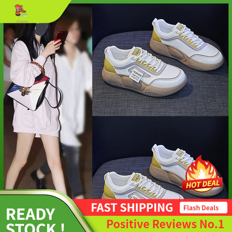 Ddmysports Spring New Korean Edition Little White For Female Ins Trendy Students Street Photography Internet Red Board Thick Soled Casual Shoes OUTDOO