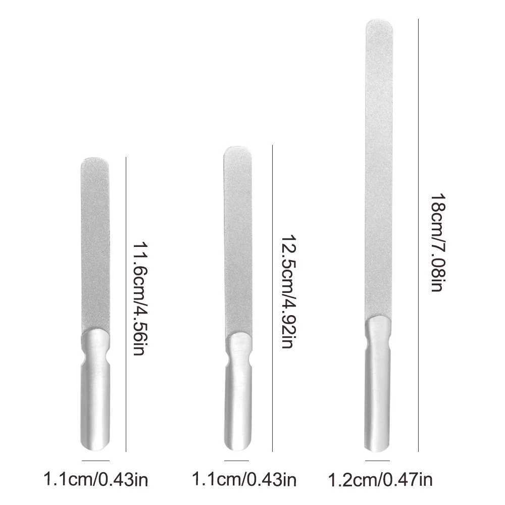 1 piece of stainless steel double-sided nail file manual foot therapy metal file polishing and removing buffer solution professional finger and toe ca