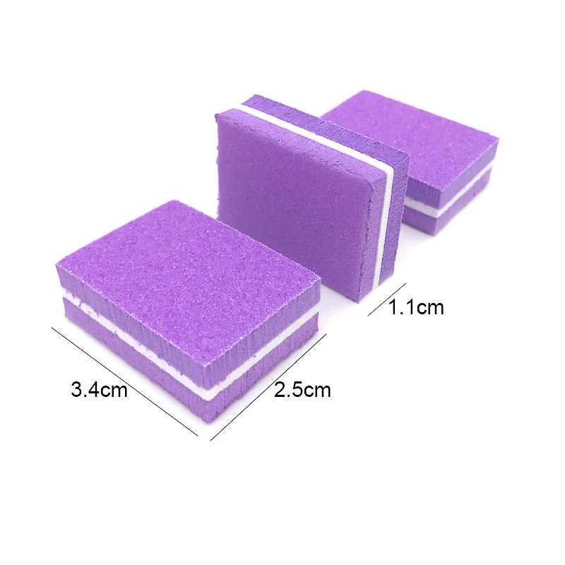 20 pieces/set of nail buffer file Mini nail file block Multicolor sponge for UV gel nail polish sanding buffer strip Manicure TF28 W240829