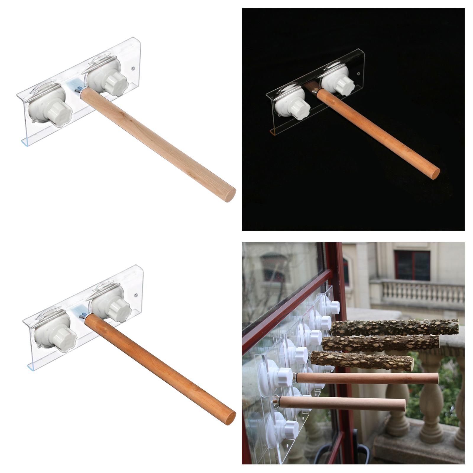 Bird Perch with Tile Suction Cup Training Jungle Gym for Small Cockatiels Lovebirds Portable Sleeping Parrot Bird Play Stand