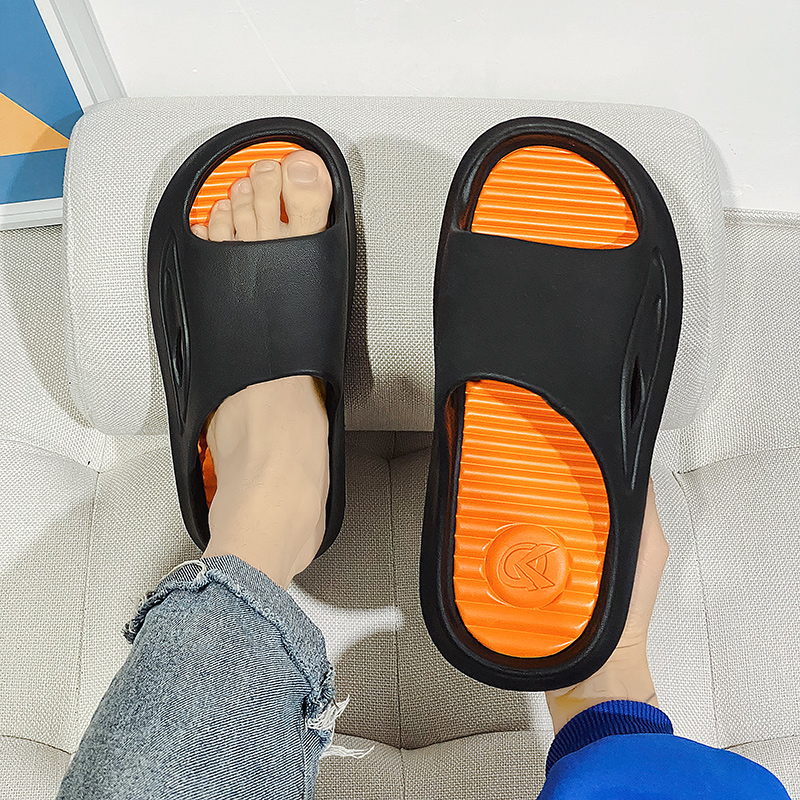 New Men's Slippers Outdoor Indoor Sandals Beach Men Casual Shoes Thick Soft Slides Men Flip-flops Men's Slippers Big Size 46 47