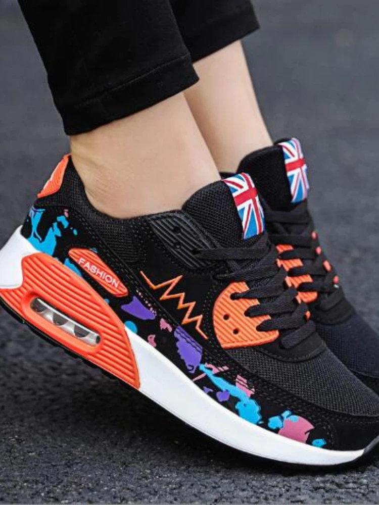 New Air Fashion Platform Sneakers Women's Lace Up Wedge Casual Sport for Women Comfort Travel Shoes Mujer 2024 39ce Comt