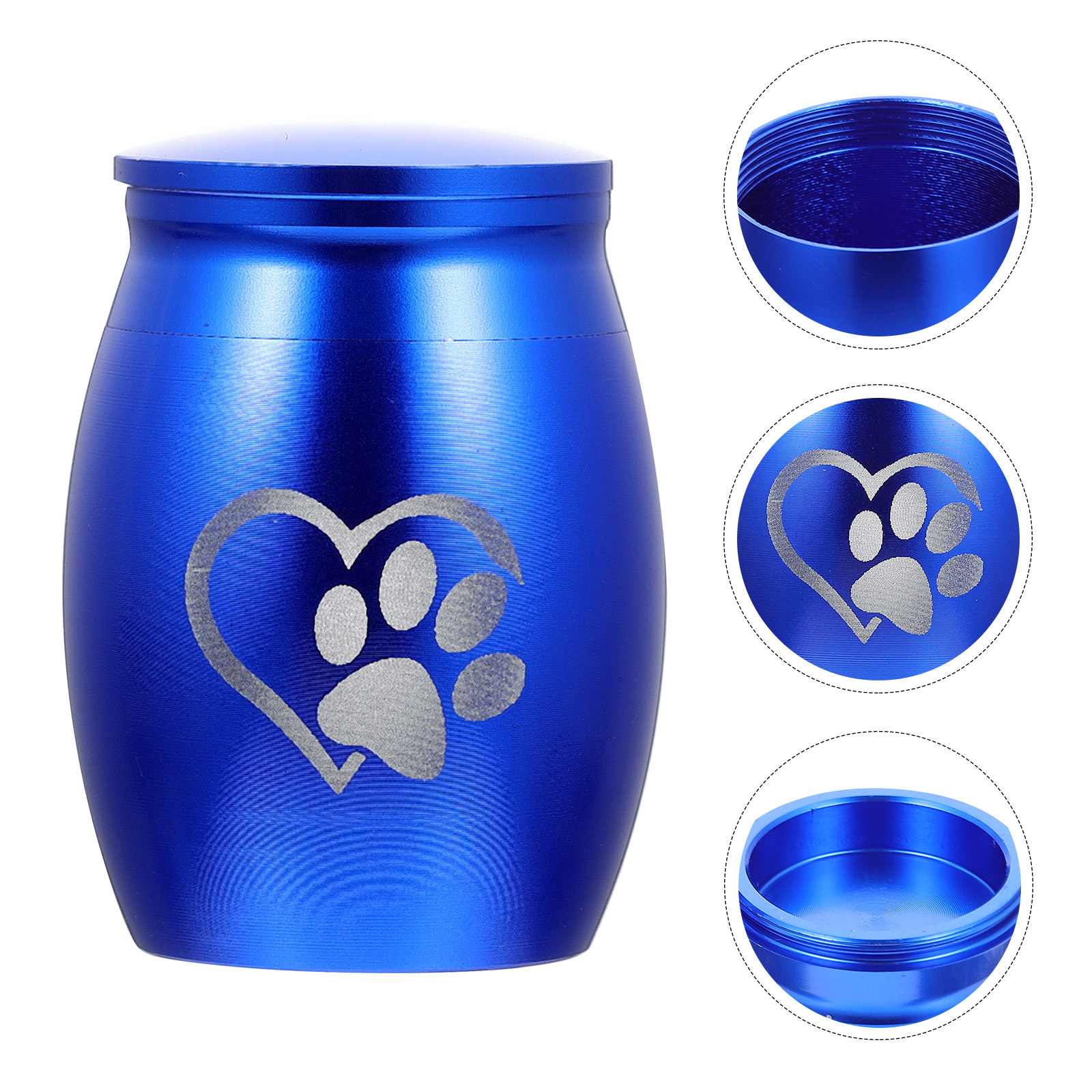 Pet Urn Remembrance Cat for Dogs Ashes Plaque Sculpture Urns Stainless Steel Memorial
