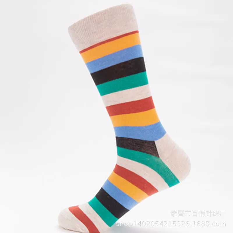 Men's Socks 5 pairs of socks autumn and winter new mens long tube cotton socks ball series casual jacquard socks factory wholesale Y240830ZACJ