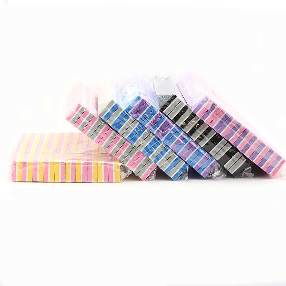 10 pieces/batch of Rescue nail file products double-sided sandpaper small sponge square Neil file tool gravel 100/180 to salons/professionals W240829
