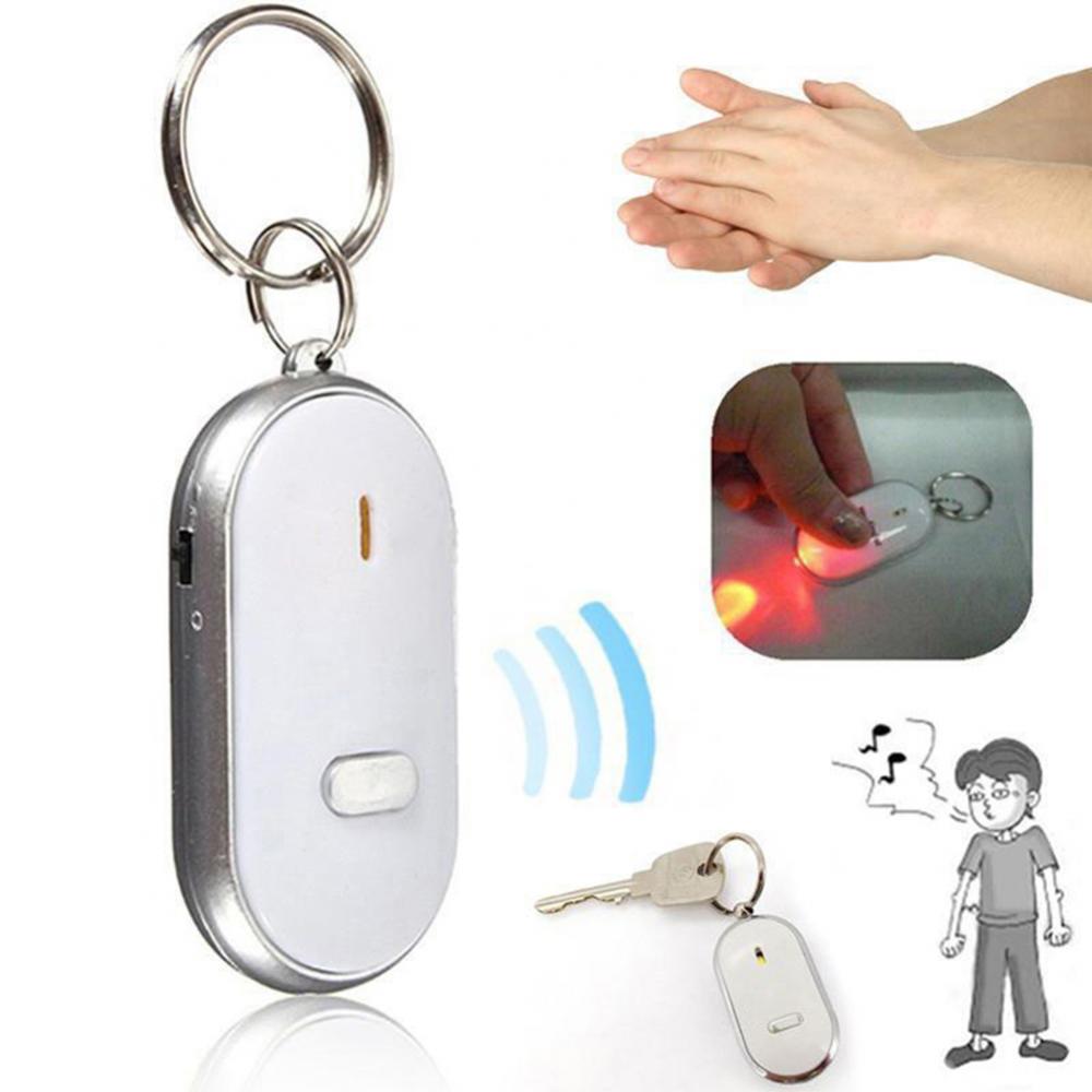 Sound Control Wireless Anti-Lost LED Key Finder Find Locator Keychain Whistle Beeped Dog Cat Tracker Kids Bag Wallet Tracking