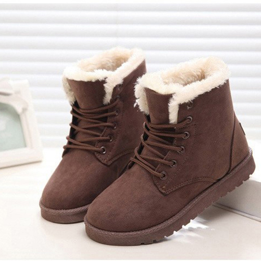 Winter Korean version warm lace up Martin cotton shoes and boots