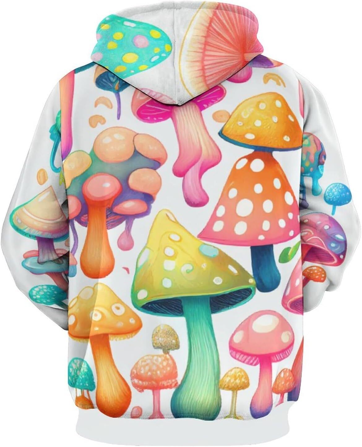 Hoodie for Mens Novelty Colorful Mushroom Abstract Art Pattern Hoodie Cute Cartoon Sweatshirt Hoodie Graphic Hoodies sweatshirt Pullover Long Sleeve