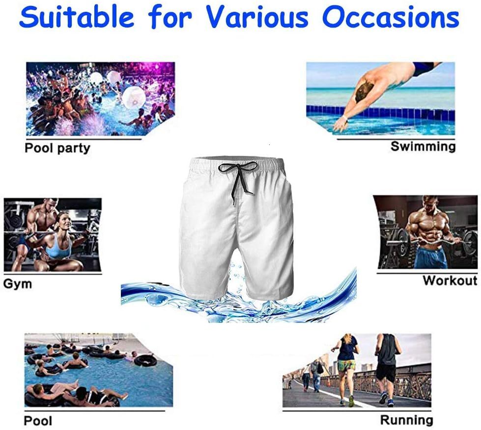 Mens shorts 3D printing pattern Brown Skull Men Swim Trunks Quick Dry Beach Shorts Funny Hawaiian Beach Suit with Pockets and Elastic handsome handsom