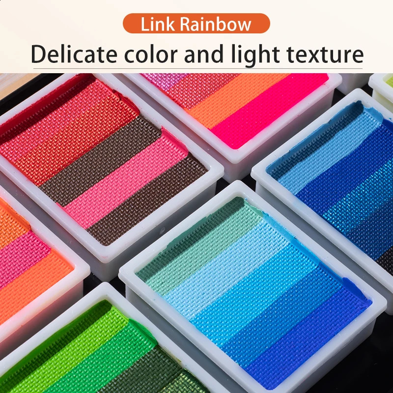 12 colors of face and body painting non-toxic and safe watercolor oil with brush Christmas and Halloween makeup party tools 240829
