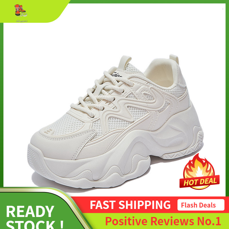 Ddmysports Ins Korean Version New Dad Female Autumn Student Running Sports Thick Soled Height Increasing Casual Shoes FB OUTDOOR