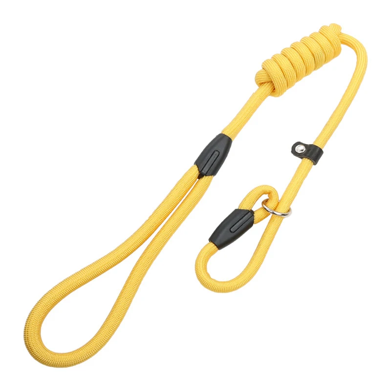 Nylon Dog Traction Rope Pull-resistant Pet Traction Rope P Chain Collar Adjustable for Large, Medium Small Dog Training Supplies