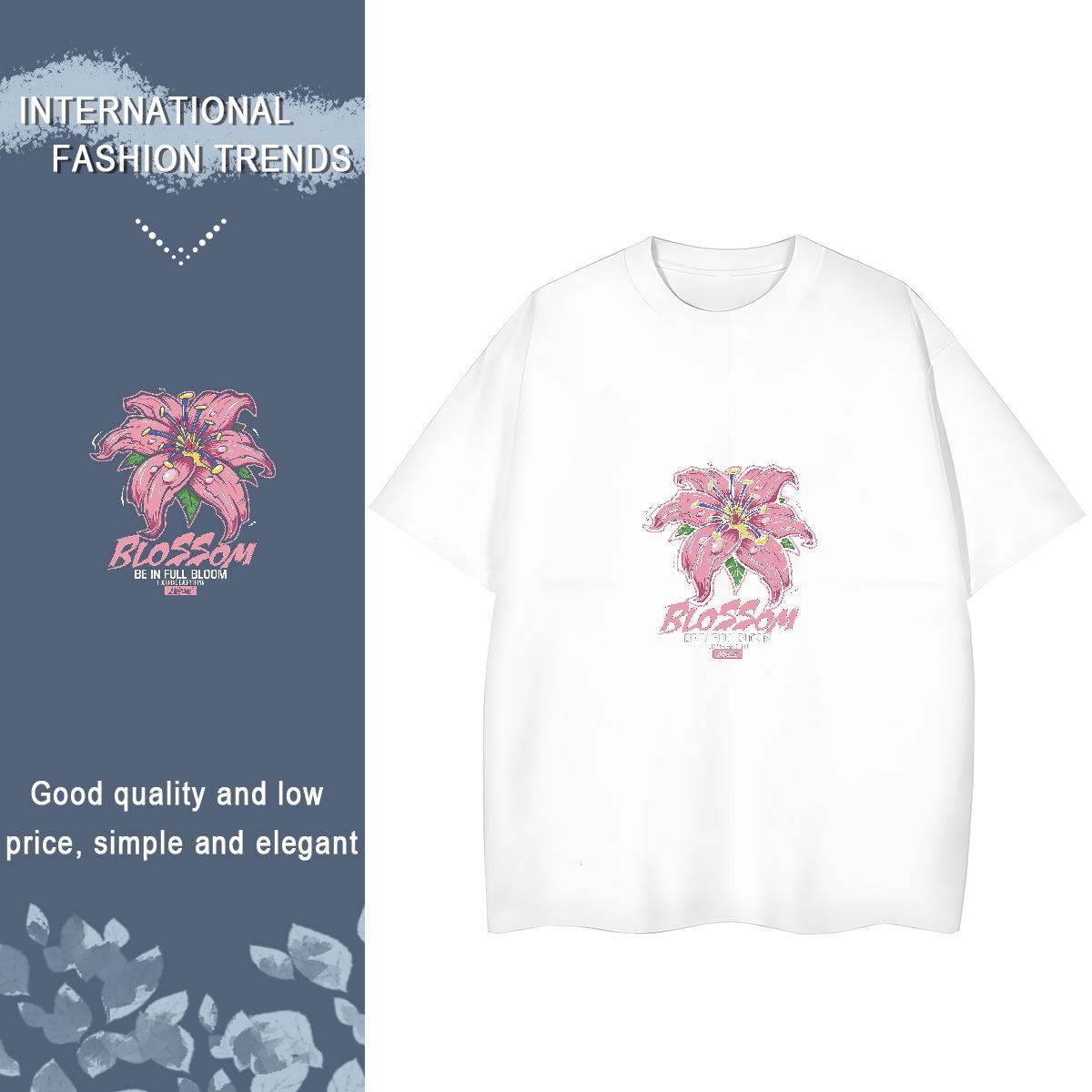 Designer Women Tees 230g 100% Cotton letter Hip Hop T-Shirts for Women Breathable Short Sleeve Custom Printing Top Shirts