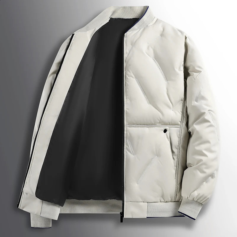 Mens thick waterproof jacket bread jacket windproof jacket warm parka coat casual coat winter autumn 240830