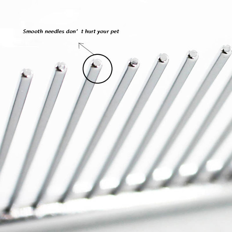 Colorful Piano Paint Professional Anti-Corrosion Grooming Comb For Dogs Cats Tapered Stainless Steel Pins Pet Grooming Supplies