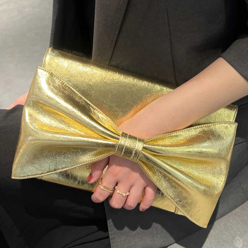 CMM Ladies' large capacity handbag large bow dinner party handbag shoulder bag crossbody bag 240815