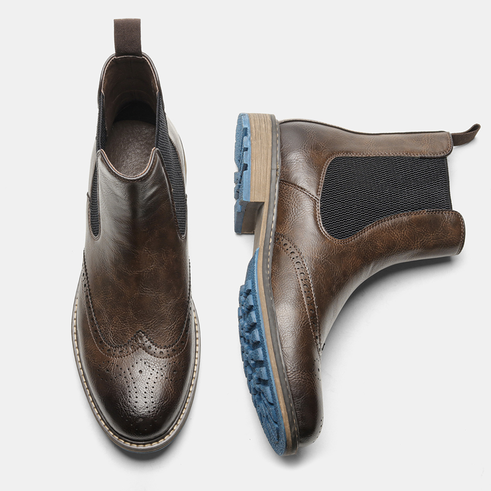 Size 7-13 Chelsea Men Boots 2022 American style Comfortable Fashion Leather Boots #Al661