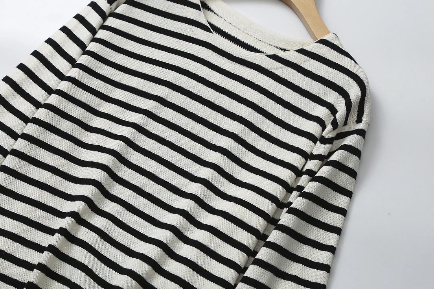 Ethereal MD Womens Casual Slow Striped Comfortable Cotton Pattern Long Sleeve Sweater 240827
