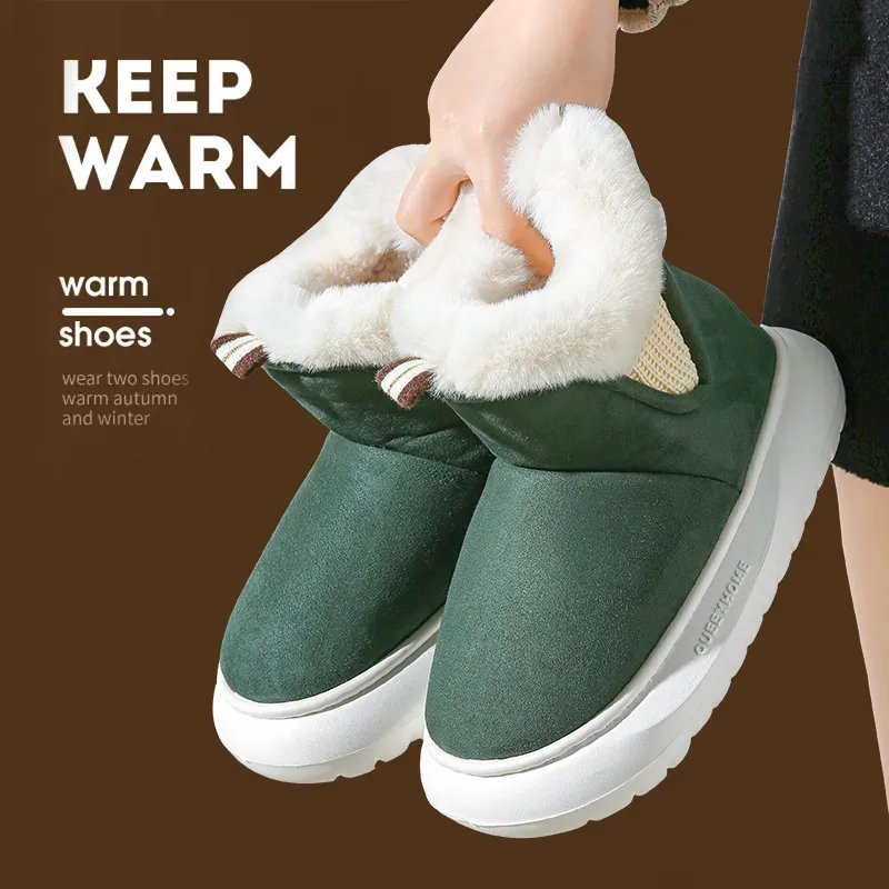Chunky Platform Fur Snow Women 2023 Light Non Slip Thicken Plush Winter Shoe Woman Comfort Soft Keep Warm Ankle Boots