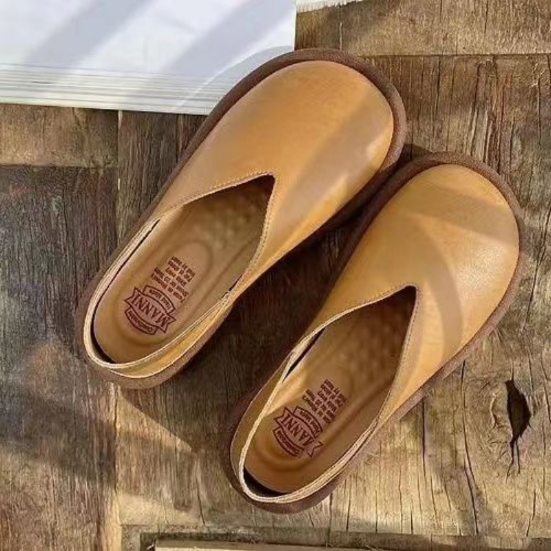Shoes for Women 2024 Round Toe Normal Leather Casual Ladies Summer Footwear Flats Flat 39 Fashion Stylish Quick Delivery Young E